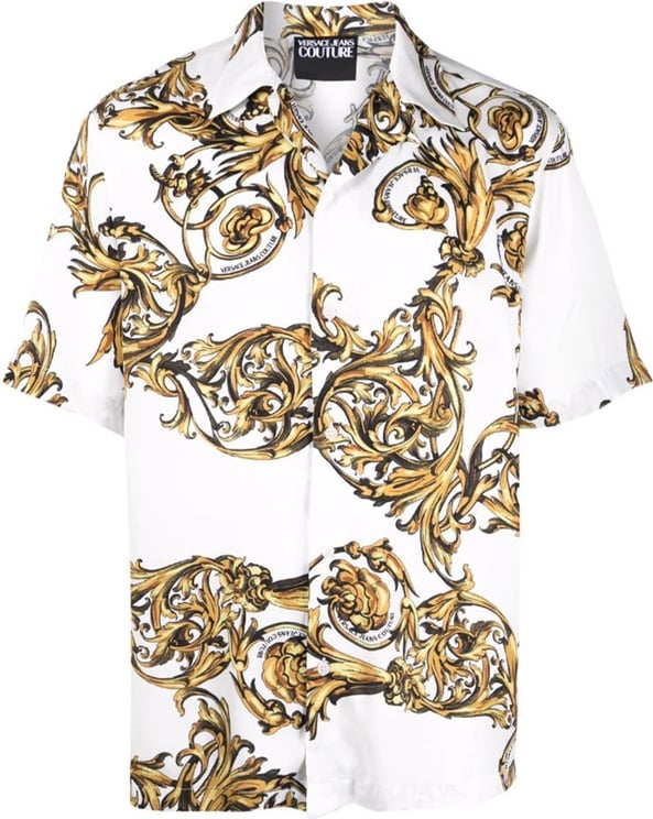 Versace Jeans Couture White Man Shirt Wit