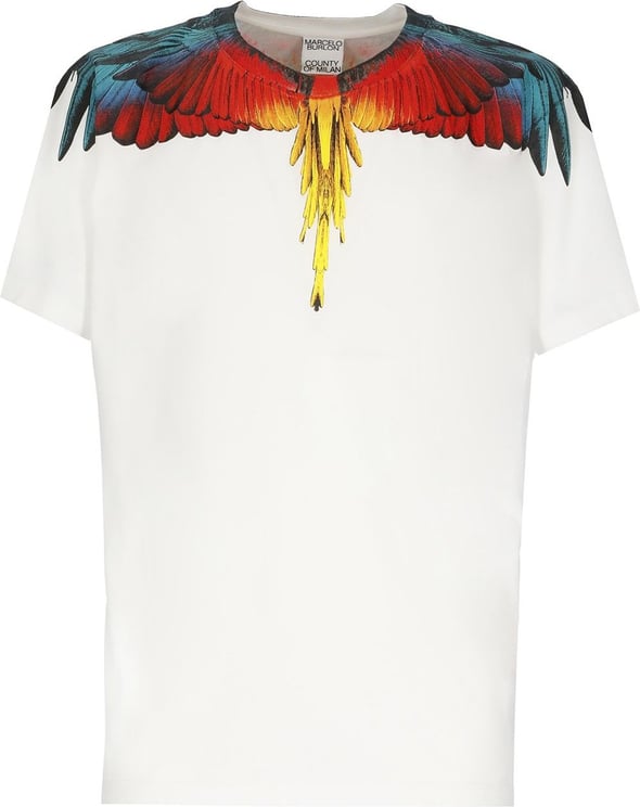 Marcelo Burlon T-shirts And Polos White Red Wit