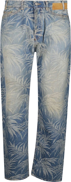Palm Angels Jungle Loose 5 Pockets Jeans Blue Blauw