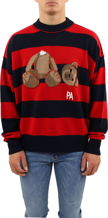 Pa Bear Stripes Sweater Navy