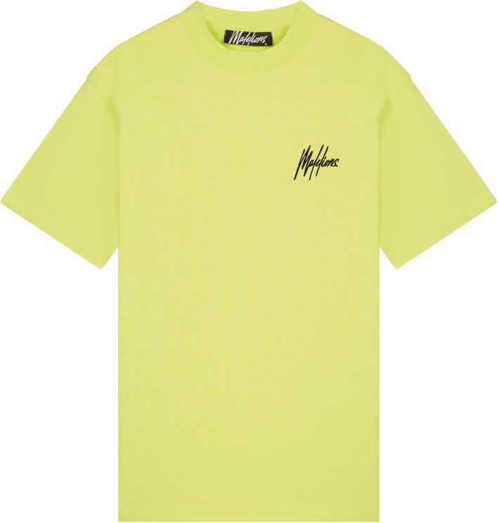 Malelions Oversized Signature T-Shirt - Lime Geel