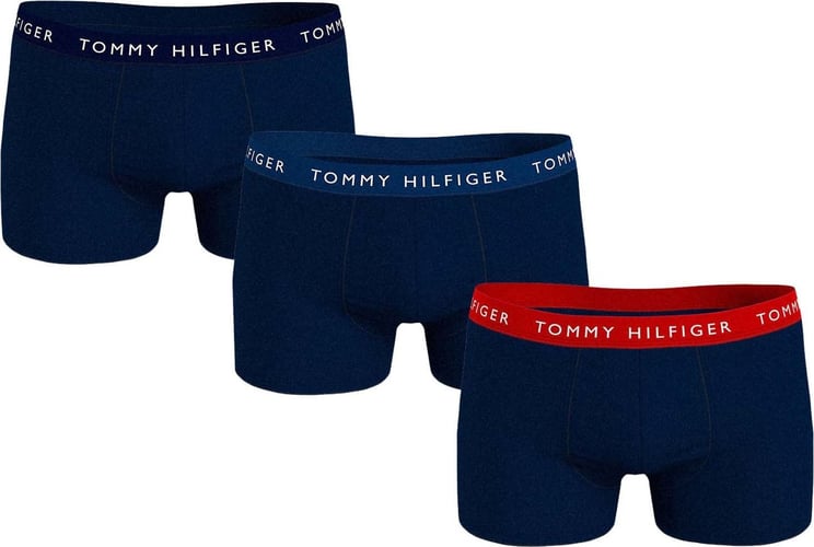 Tommy Hilfiger Boxershort 3-pack Blauw Blauw