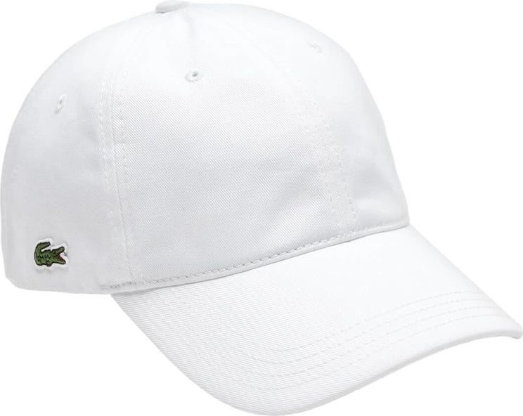 Lacoste Cotton cap with contrasting strap Wit