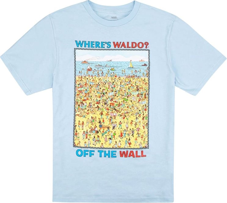 Vans T-shirt Kid By X Wheres Wal Vn0a5e3p3wo Blauw