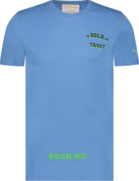In Gold We Trust Colorblock T-Shirt Pacific Coast Senior Blauw