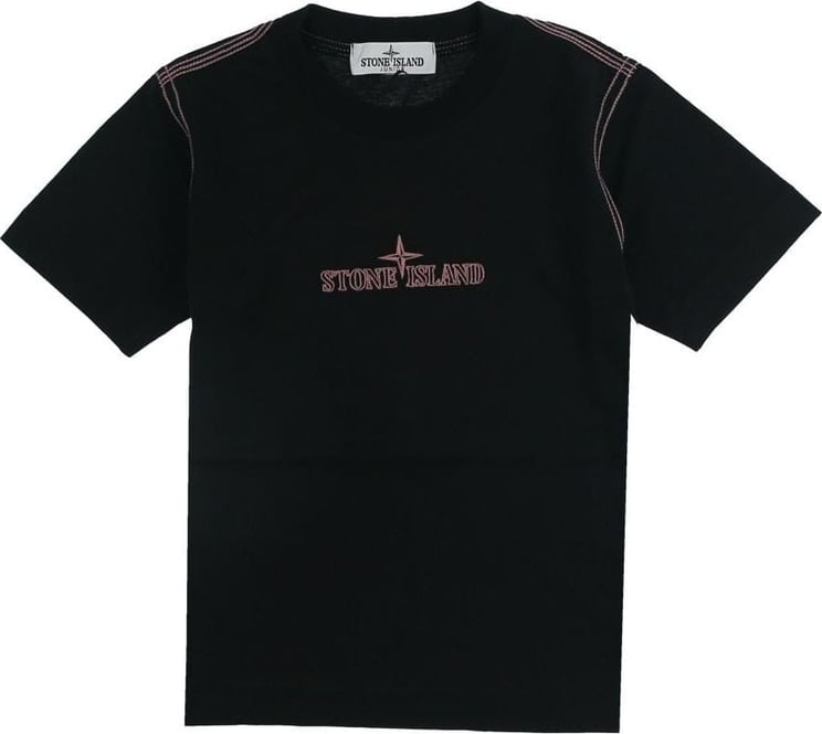 Stone Island Junior T Shirt Nero Zwart