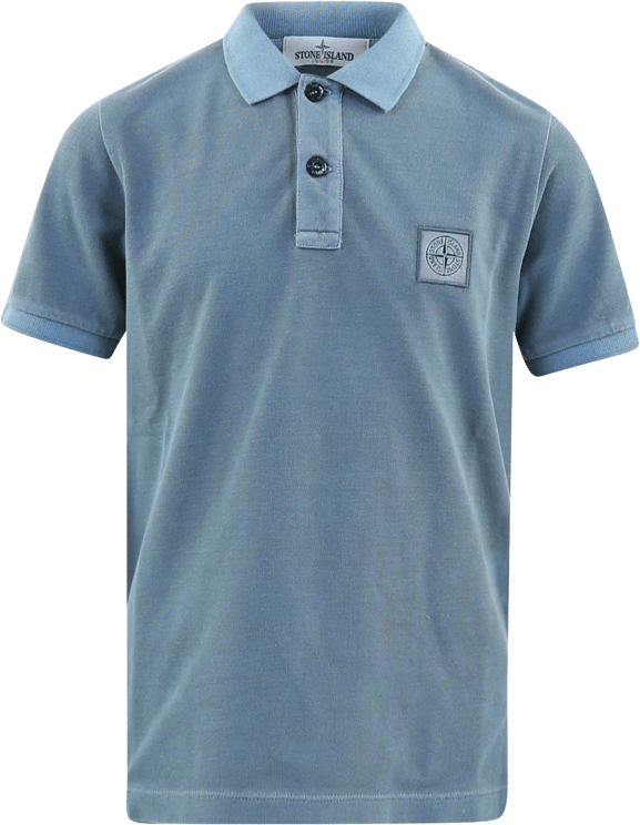 Stone Island Junior Polo Shirt Blauw