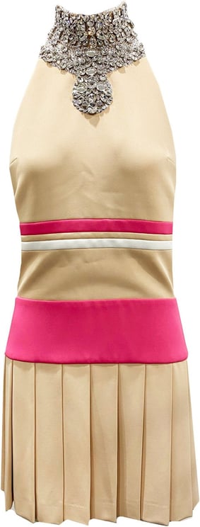 Miu Miu Miu Miu Crystal Embellished Dress Roze