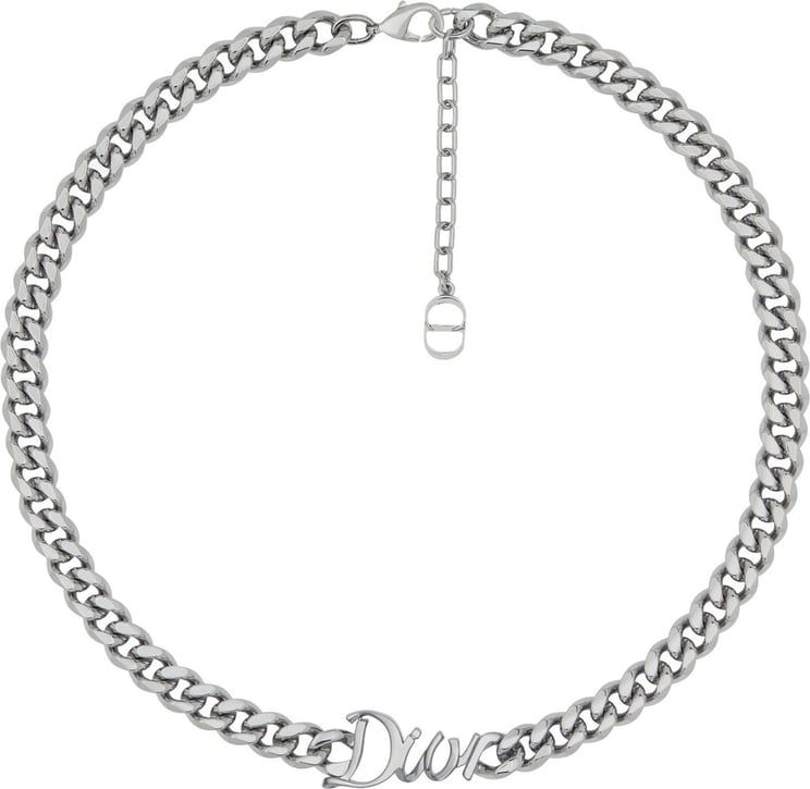 Dior Necklace logo palladium Metallic