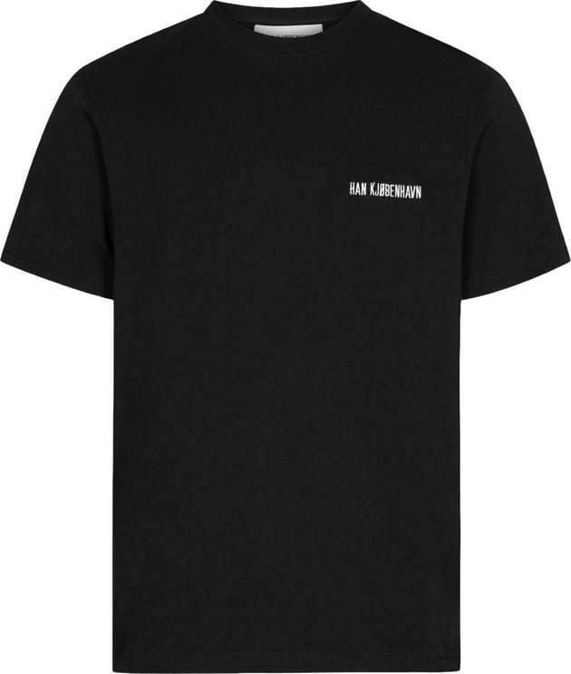 Han Kjøbenhavn T-Shirt Casual Logo Nera in Cotone Zwart