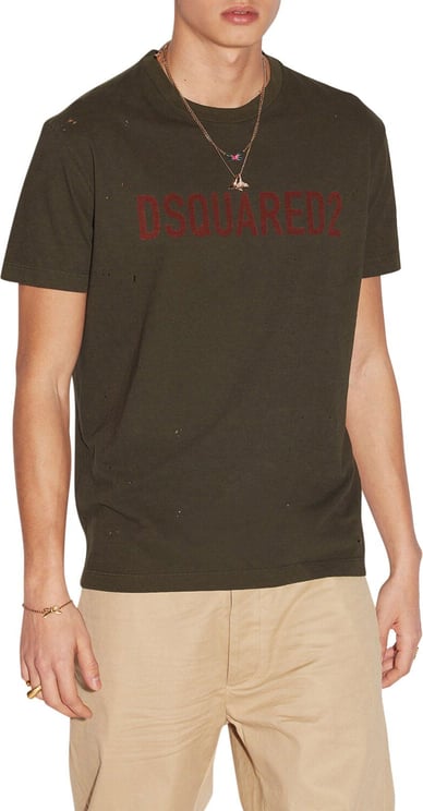 Dsquared2 logo-print short-sleeve T-shirt Groen