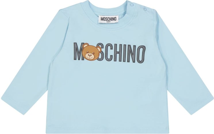 Moschino Baby T-shirt Licht Blauw Blauw