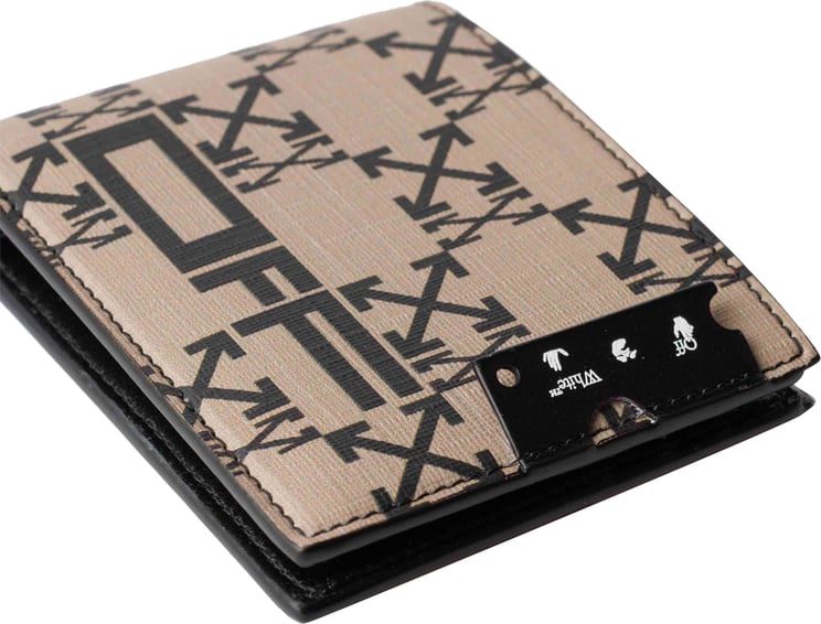 OFF-WHITE Folding Wallet Monogrammed Black Brown Zwart