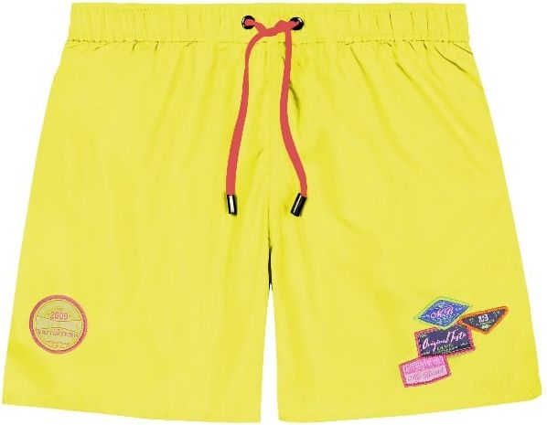 My Brand Mb Old Skool Patches Swimshort Geel