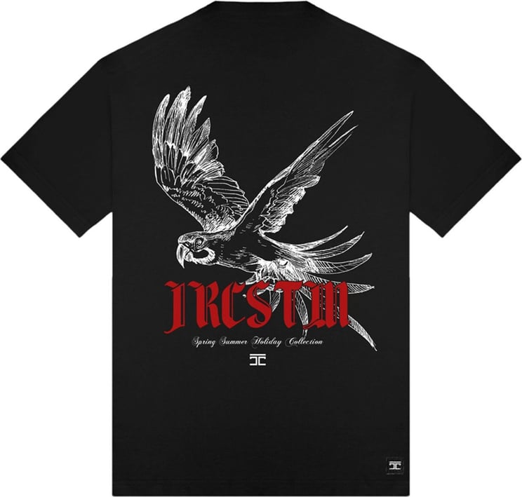 JorCustom Parrot Loose Fit T-Shirt Black Zwart