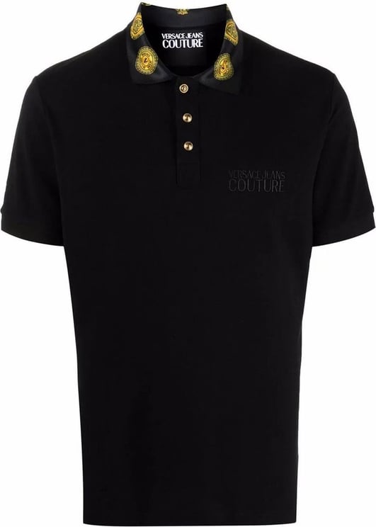 Versace Jeans Couture V-Emblem Polo Shirt Zwart