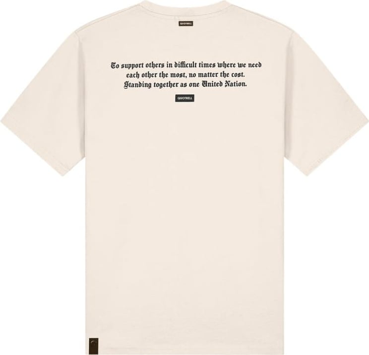 Quotrell Unity T-shirt | Sand / Black Beige