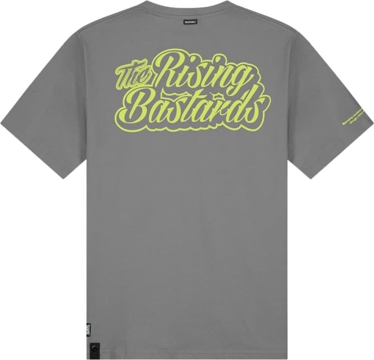 Quotrell The Rising Bastards T-shirt | Grey / Yellow Grijs