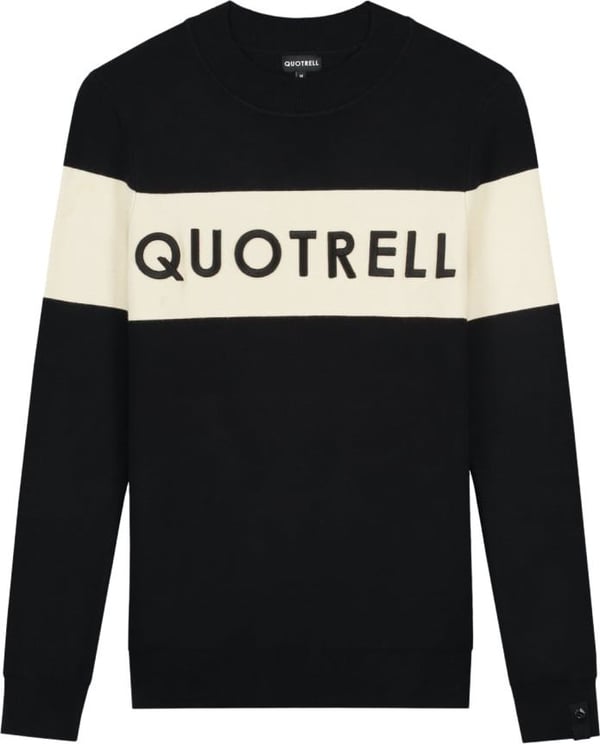 Quotrell Manchester Sweater | Black / Beige Zwart