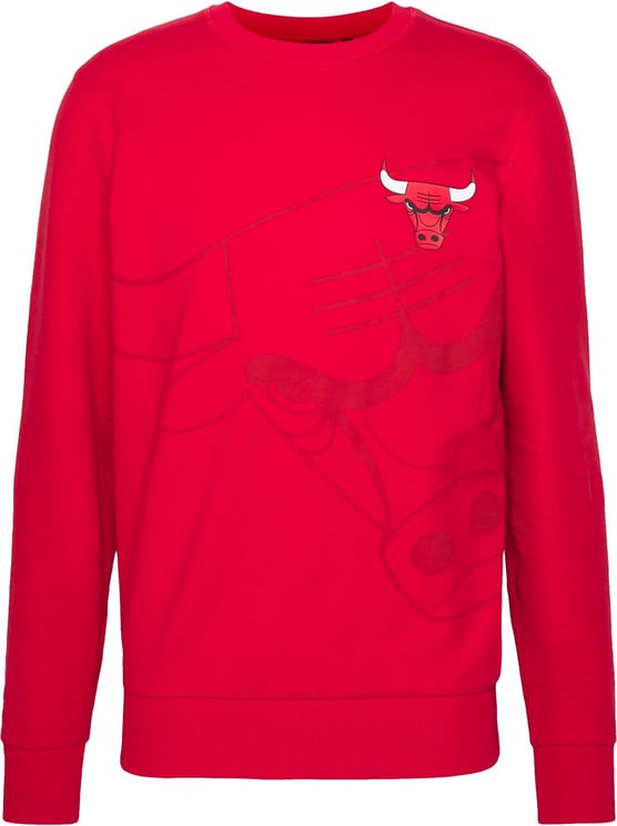 New Era Sweatshirt Man Chicago Bulls Washed Graphic 13083867 Rood