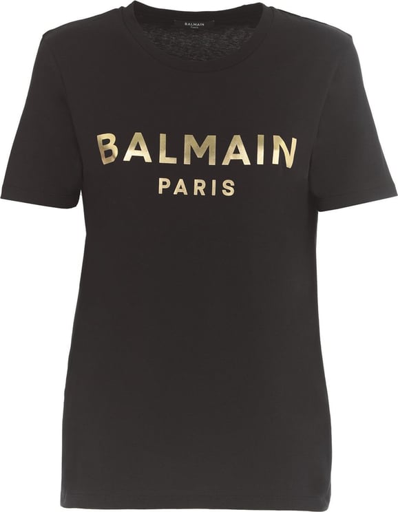 Balmain T-shirts And Polos Noir/or Black