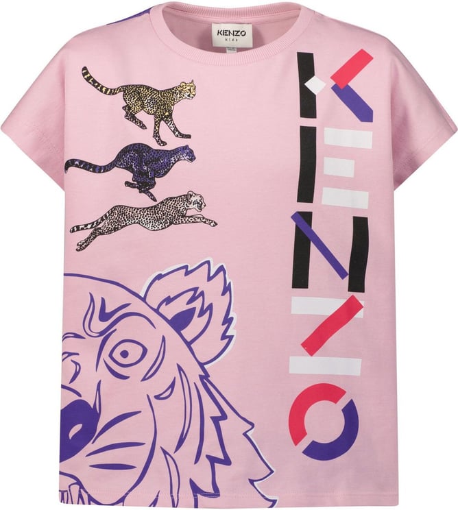 Kenzo Kinder T-shirt Licht Roze Roze