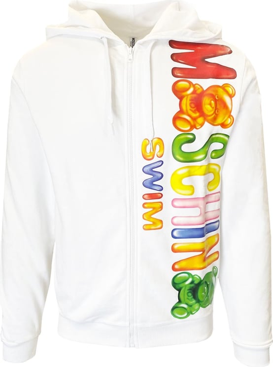 Moschino Moschino Swim Gummy Logo Hooded Sweatshirt Wit