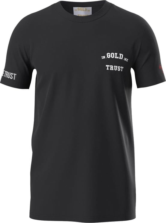 In Gold We Trust Pusha T-Shirt Jet Black Zwart