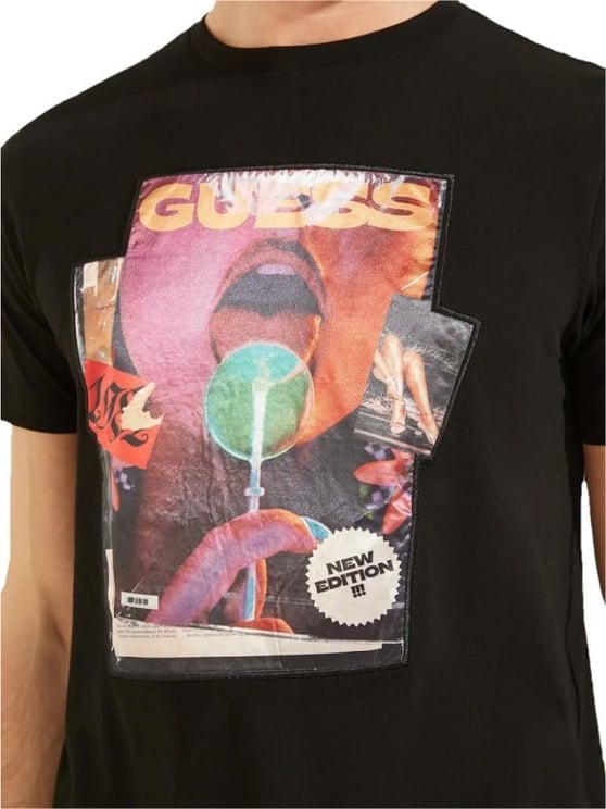 Guess Magazine T-Shirt Senior Black Black