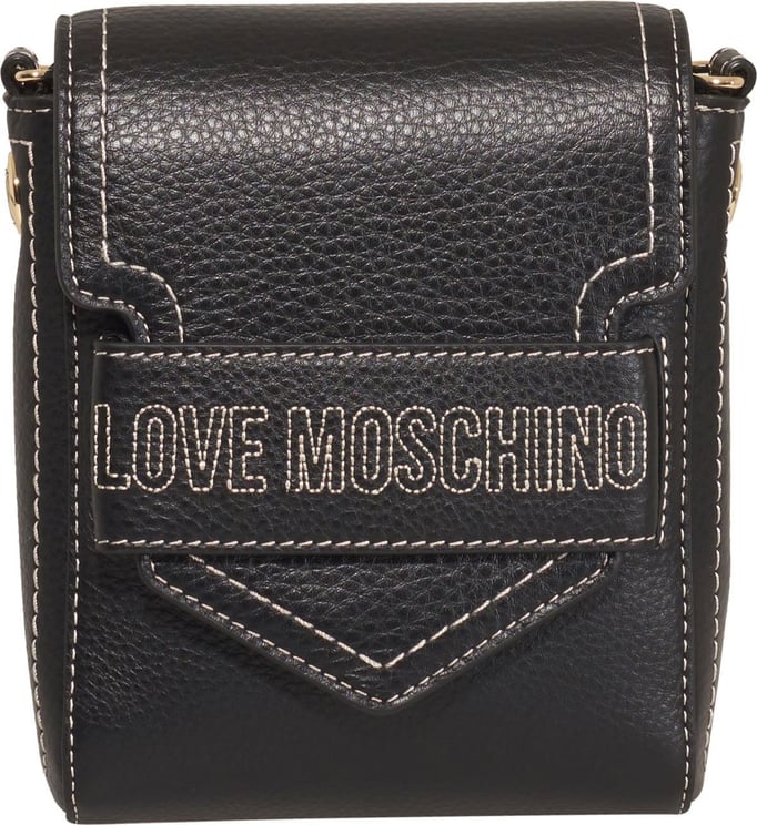 Love Moschino Leather pebble Zwart