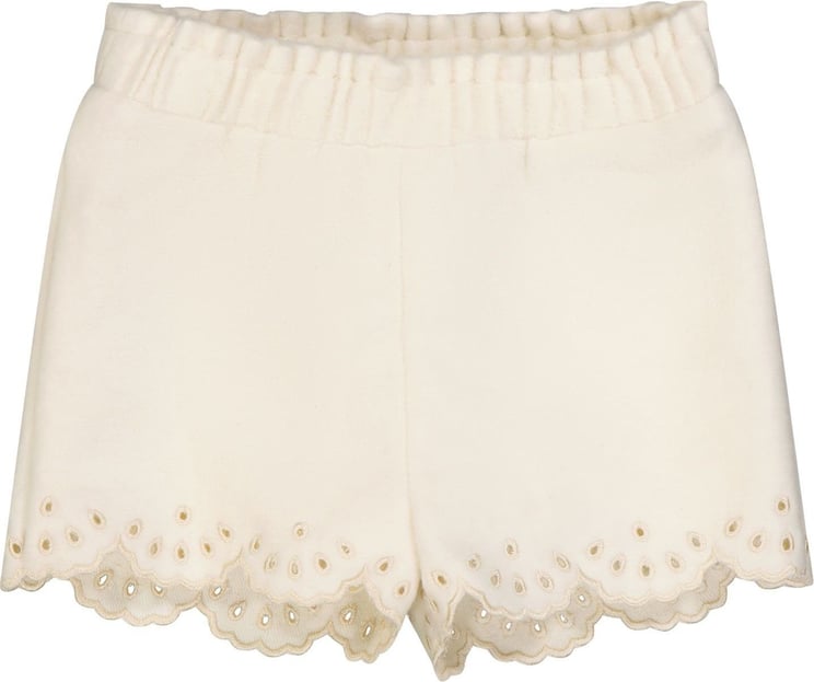 Chloé Chloe C04321 baby shorts off white Wit