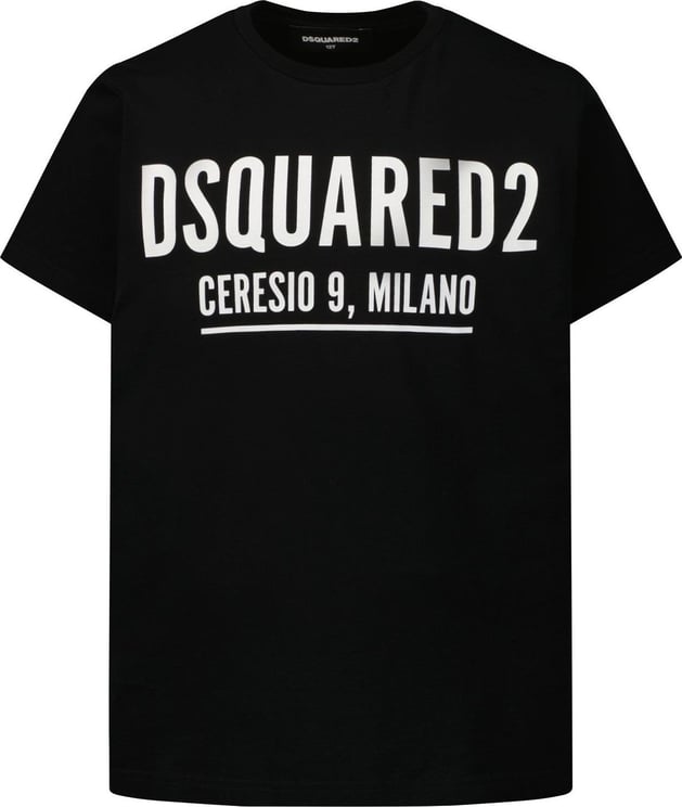 Dsquared2 Kinder T-shirt Zwart Zwart