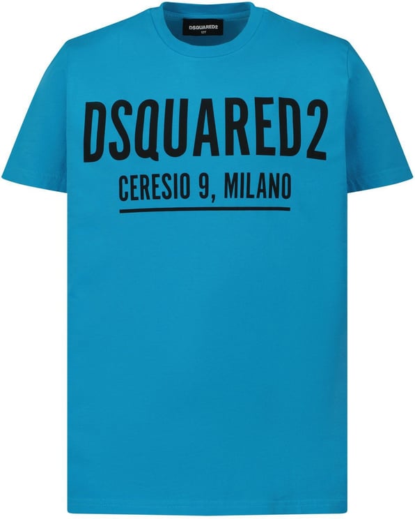 Dsquared2 Dsquared2 DQ0728 kinder t-shirt turquoise Blauw