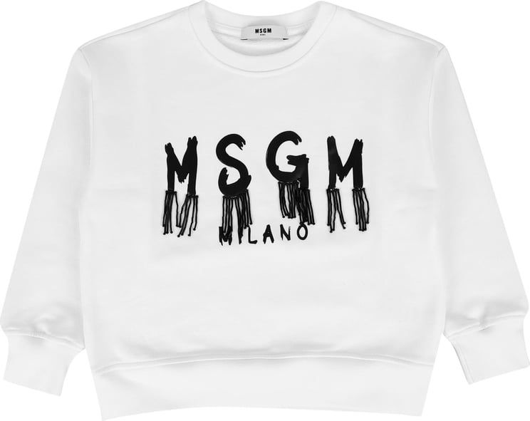 MSGM White Girl Sweatshirt Neutraal