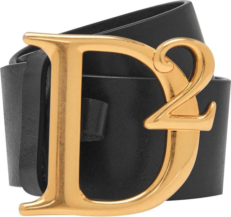 Dsquared2 D2 Logo Buckle Belt Zwart