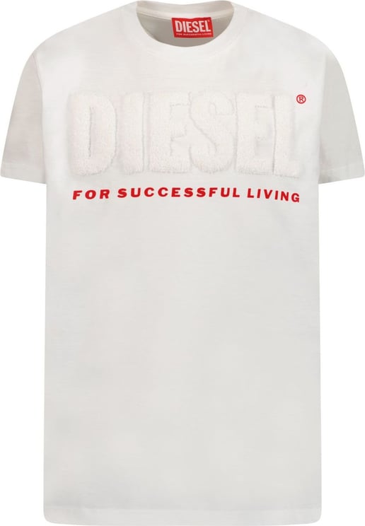 Diesel Diesel J00949 kinder t-shirt wit Wit
