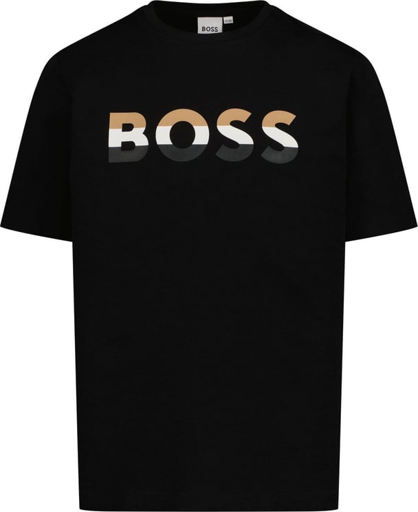 Hugo Boss Boss Kinder T-shirt Zwart Zwart