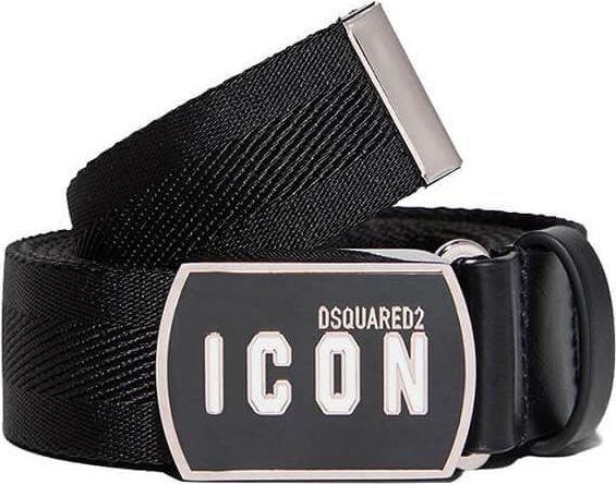 Dsquared2 Be Icon Ribbon Black Belt Black Zwart
