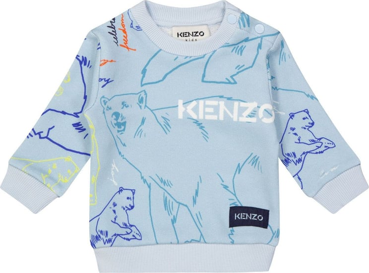 Kenzo Kenzo K05433 baby trui licht blauw Blauw