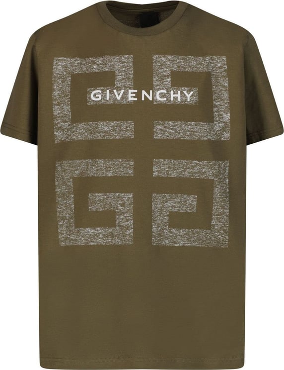 Givenchy Givenchy H25398 kinder t-shirt army Groen