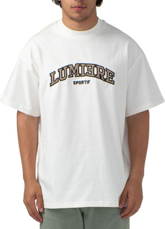 LUMI3RE 3D Logo Rubber T-shirt Mocc Wit