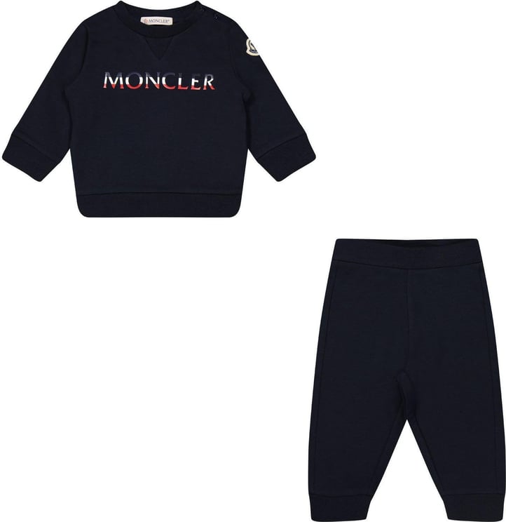 Moncler Moncler 9518M0000580996 baby joggingpak navy Blauw