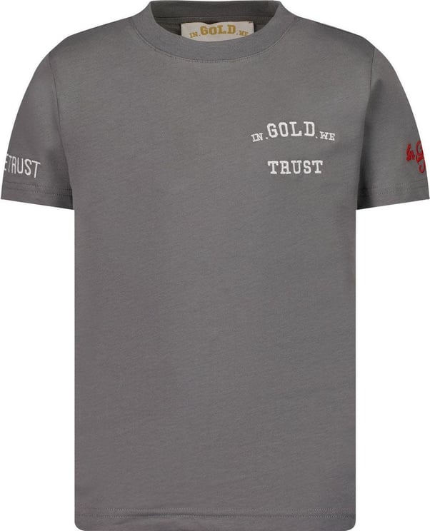 In Gold We Trust in Gold We Trust THE PUSHA kinder t-shirt grijs Grijs