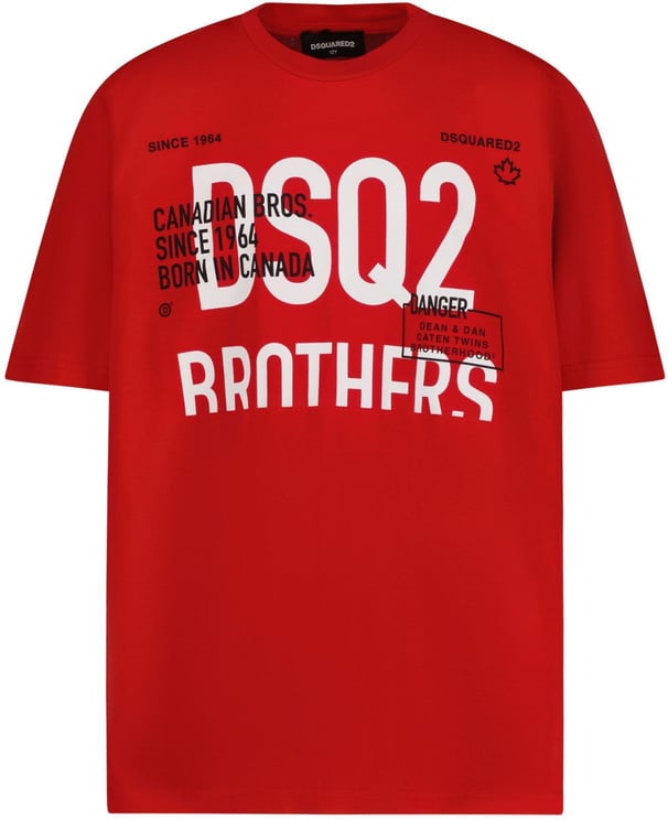 Dsquared2 Dsquared2 DQ1222 kinder t-shirt rood Rood