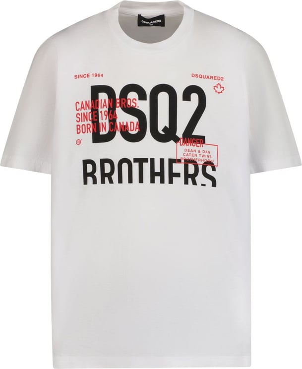 Dsquared2 Dsquared2 DQ1222 kinder t-shirt wit Wit