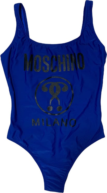 Moschino Swimsuit Da Bagno Woman Swim Olympionic Swimsuit 8124.a0345 Blue