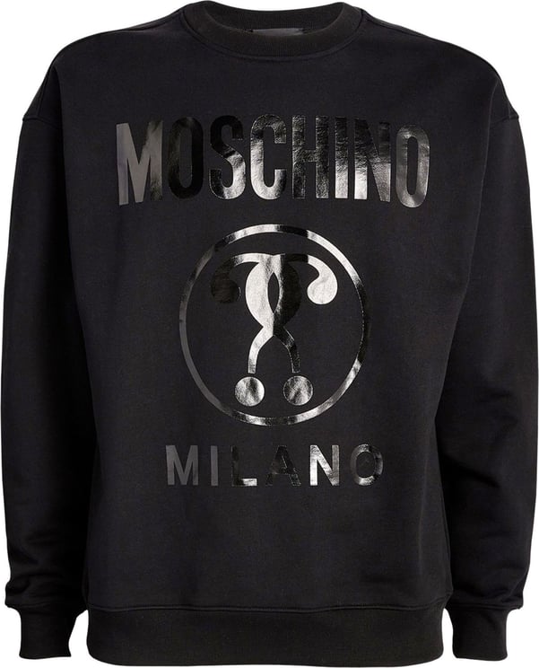 Moschino Double Question Mark Sweater Zwart Zwart