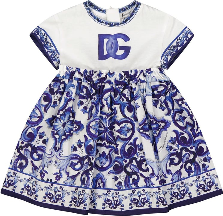Dolce & Gabbana Babyjurkje Wit/blauw Wit