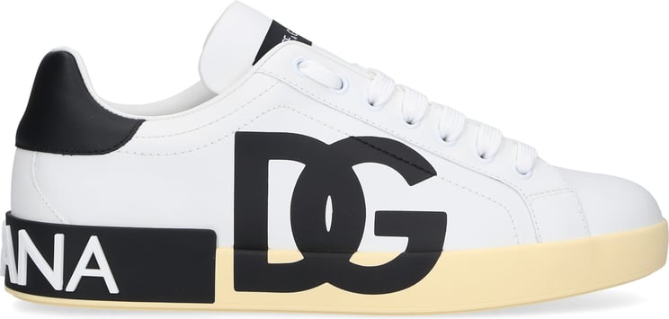 Dolce & Gabbana Low-top Sneakers Portofino Nappa Leather Dolce Wit