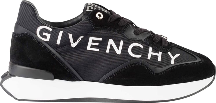 Givenchy Black Giv Runner Suede, Leather And Nylon Sneakers Black